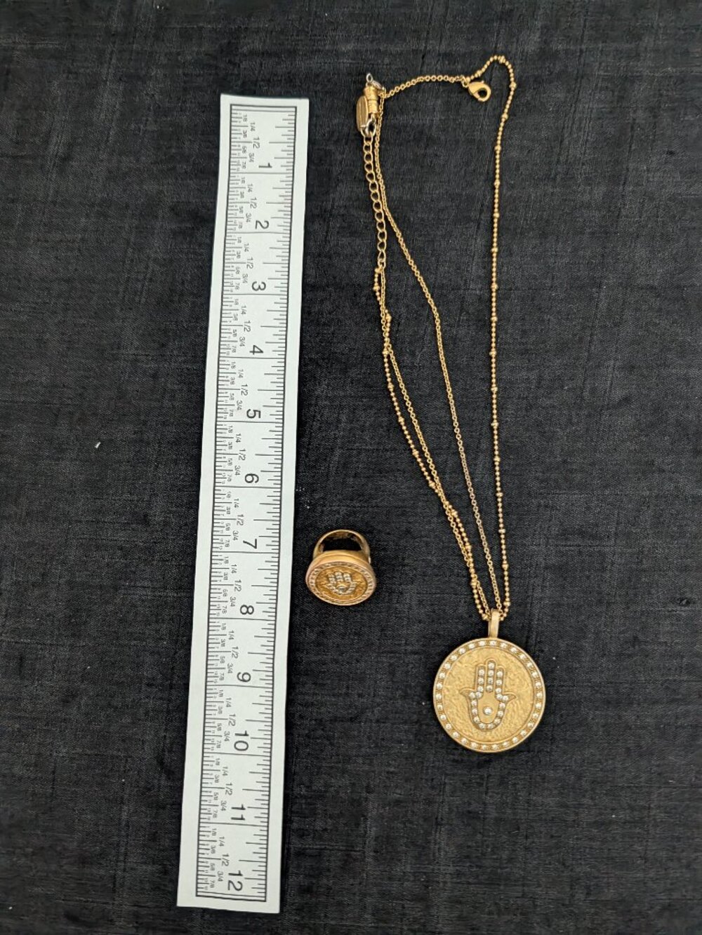 Hamsa Vintage Sheila Fajl Necklace